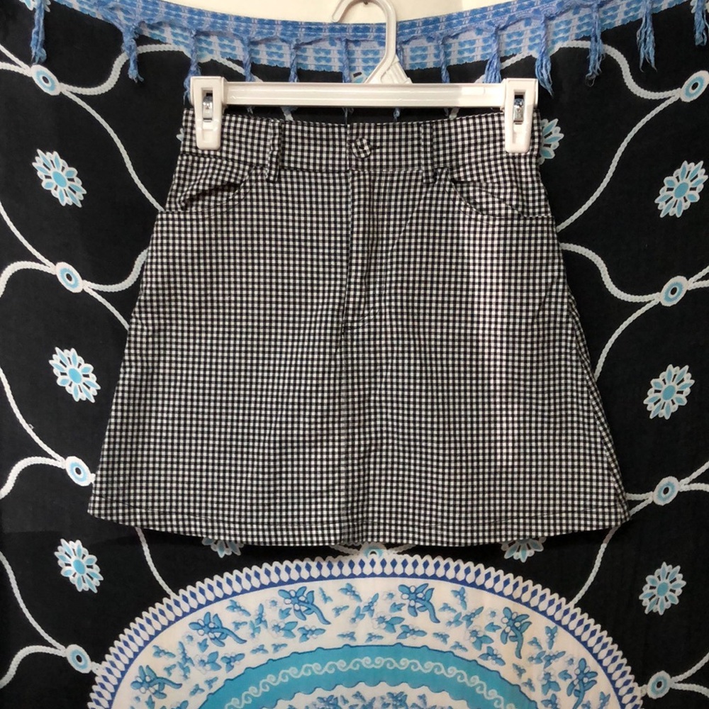 Brandy Melville gingham print mini skirt